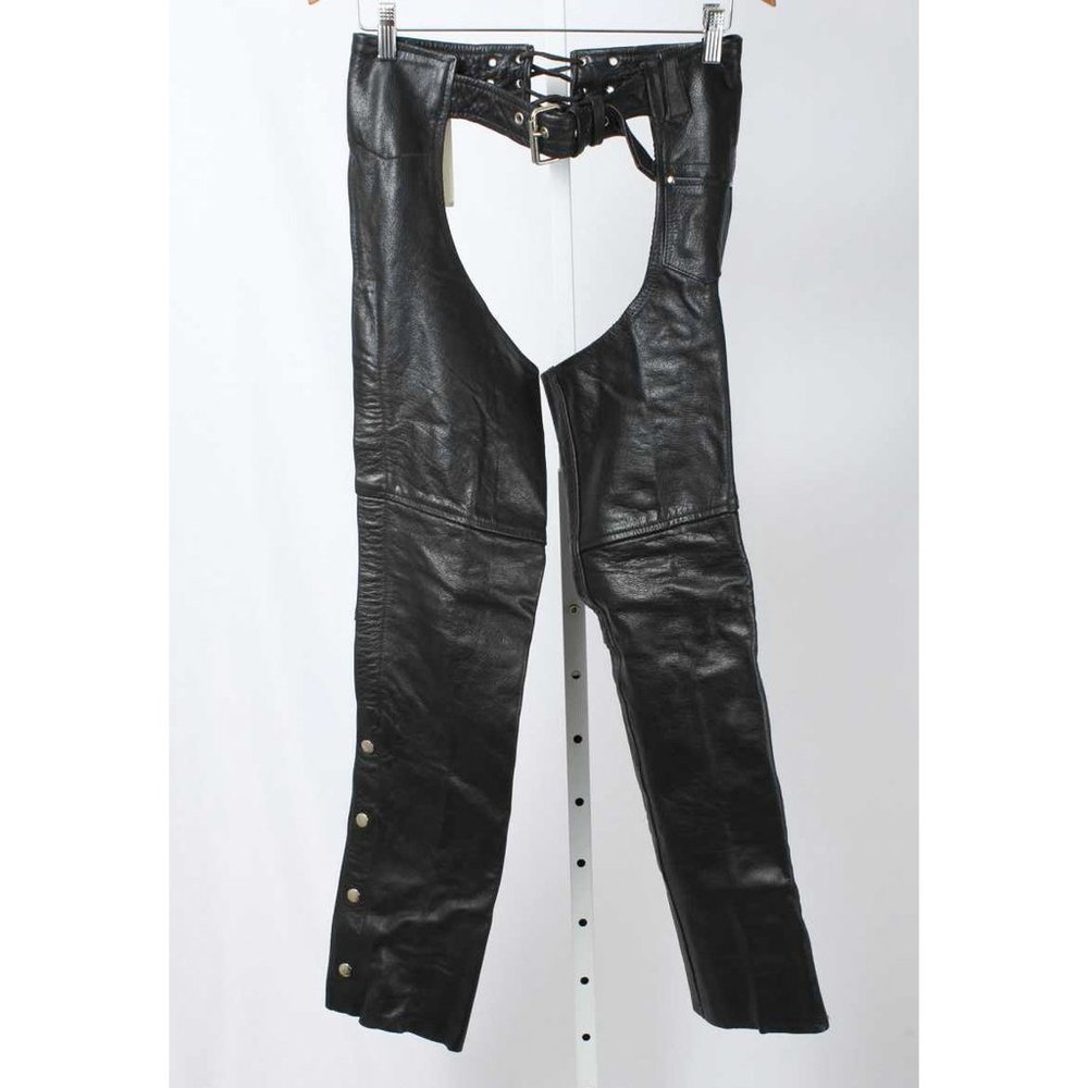LK Leather King Black Leather Full Chaps NWT- XXXS